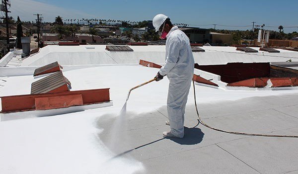 Heat proofing coating applied to rooftop