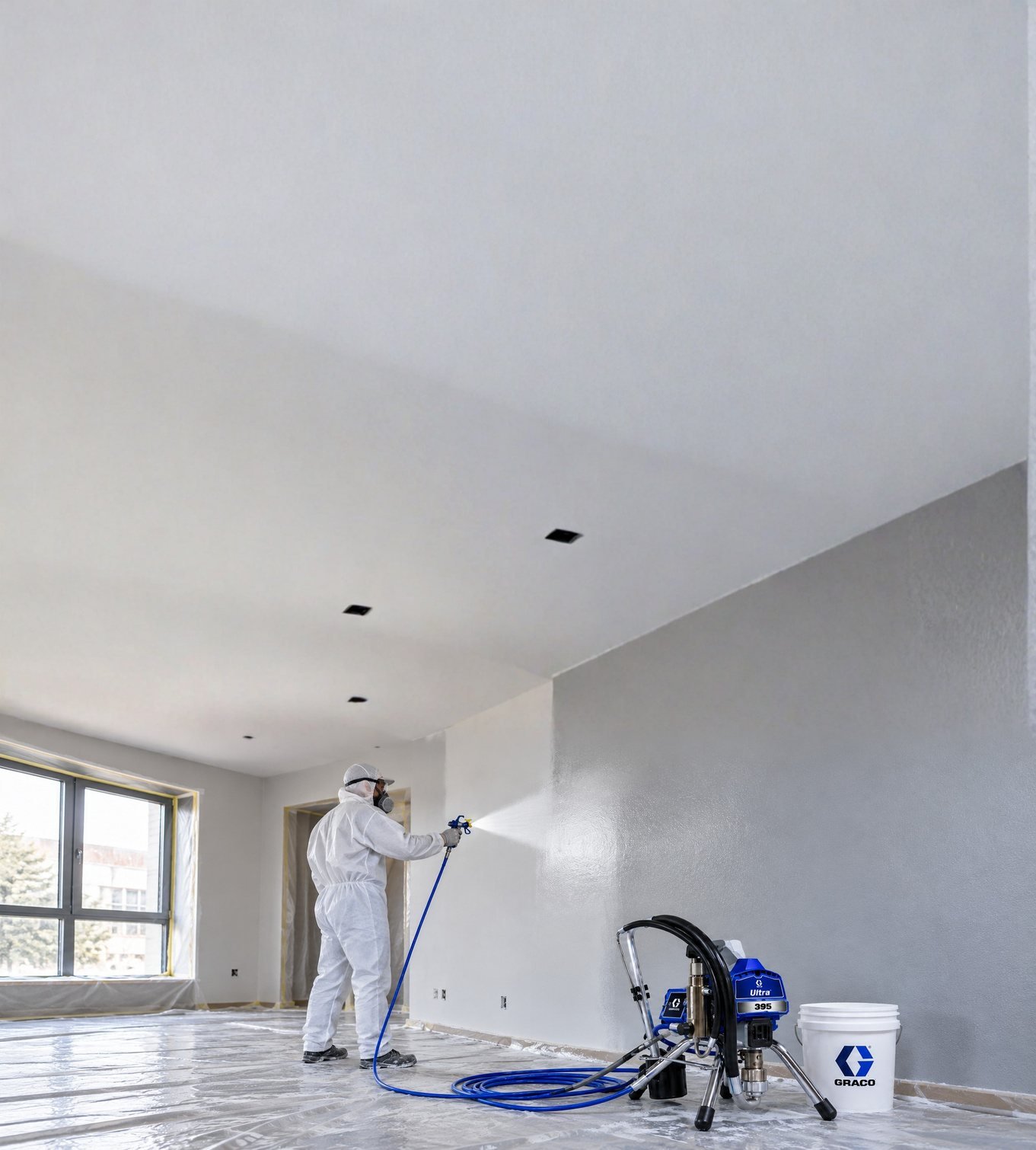 Hitech Paint Solutions team applying professional spray finish